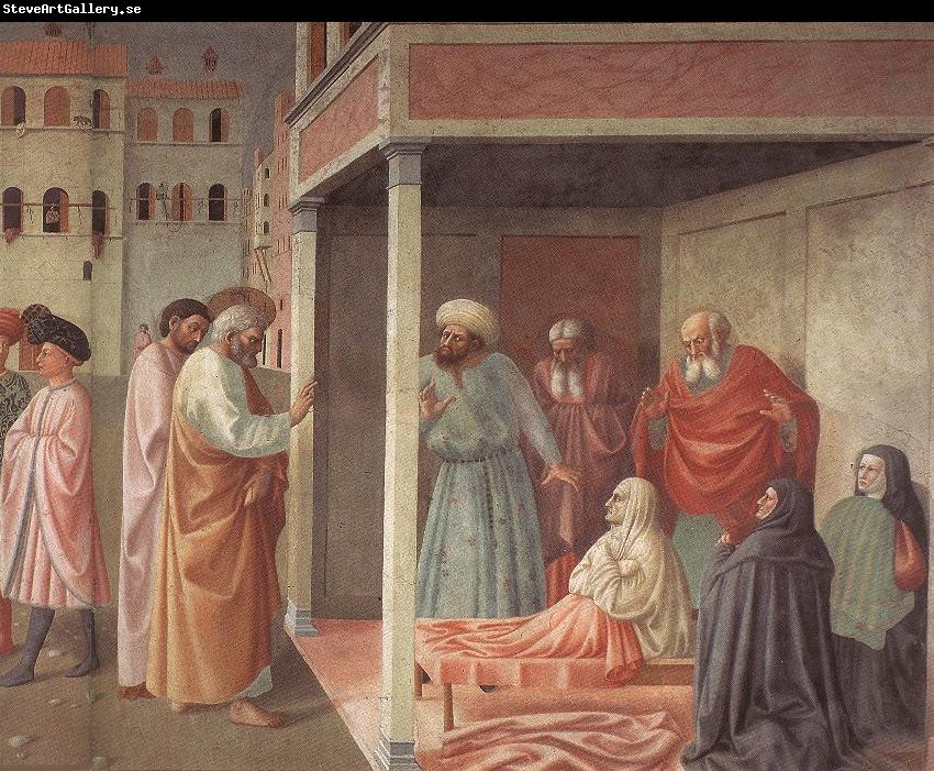 MASOLINO da Panicale Healing of the Cripple and Raising of Tabatha